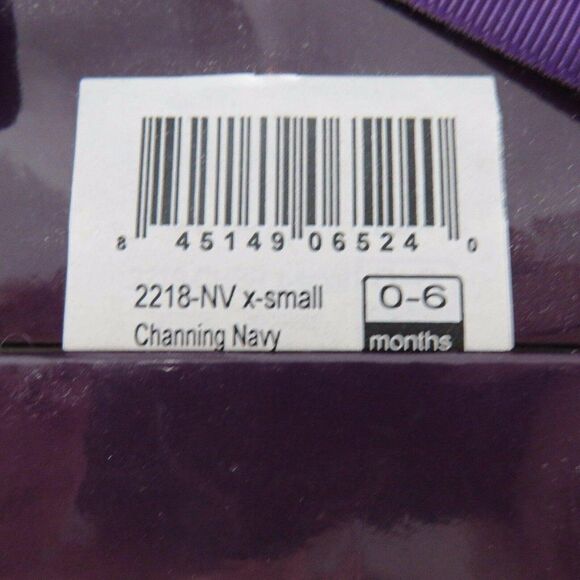 Pediped Originals Channing Navy Infants Shoes Leather XS 0-6 Mos Orange Blue - Picture 4 of 9